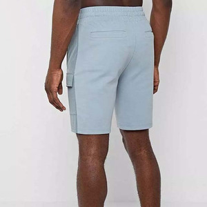 Conjuntos de pantalones cortos informales de verano para hombre al por mayor, chándal de poliéster y algodón liso de color bloque con bolsillo teñido con lazo, técnicas de lavado Doble - Product Image 5