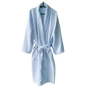 Venta al por mayor de alta calidad, bata larga de algodón con diseño de Spa y batas de baño, albornoz de gofres de doble capa con diseño de logotipo personalizado OEM para mujer - Product Image 4
