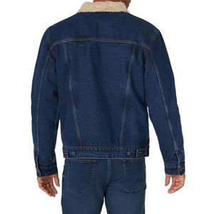 Veste en jean pour homme de grande taille, style décontracté, respirante, tendance, en denim uni gris, veste en jean personnalisée pour homme - Product Image 6