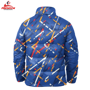 Veste matelassée unisexe ample, personnalisation par sublimation sur le devant, bulle, printemps, imperméable, respirante, jacquard en laine, broderie élégante - Product Image 4