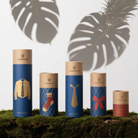 Vente en gros de tubes en papier biodégradable personnalisés pour vêtements contenants de vêtements durables emballage compostable de sous-vêtements ronds et de chaussettes