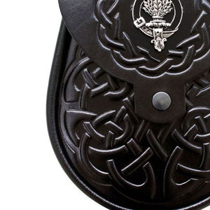 Sporrans écossais en cuir véritable gaufré, Sporrans traditionnels à prix bas, Sporrans tartan, service OEM - Product Image 4