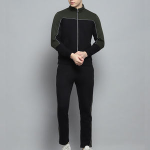 Survêtement Homme Haut de Gamme Personnalisé avec Logo, en Polaire Chaude, Couleur Unie, Épais, à Manches Longues, Fermeture Éclair Intégrale, Décontracté et Respirant - Product Image 3