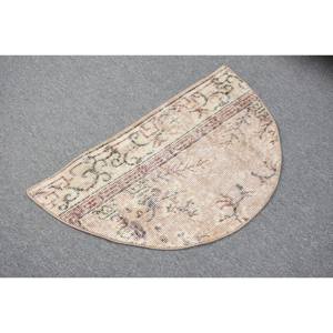 Vintage 2.5x1.5ft Beige Turkish <b>Rug</b> Handmade Wool <b>Large</b> Area Abstract Patchwork Hallway Rectangular Shape Latex <b>for</b> <b>Living</b> <b>Room</b> - Product Image 4