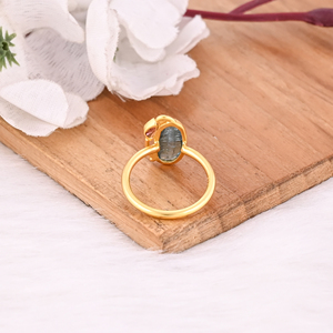 Natural Tourmaline Gemstone Solid 925 Sterling <b>Silver</b> Yellow Gold Plated <b>Statement</b> <b>Ring</b> Gift For Her Wedding Engagement Gift - Product Image 3