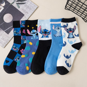 2024 Newest Accept Custom Logo Design Funny High Quality Stitch Cartoon Cotton Cute Sport <b>Socks</b> - Product Image 3