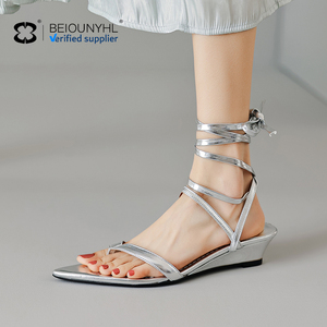 3-4cm Low Heel <strong>Silver</strong> Party Shoes Women Slippers Sandals Ladies Shoes Chalaza Double Wear <strong>Flip</strong> <strong>Flops</strong> Sandal - Product Image 2