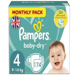 Pampers boyutu 4 bebek kuru Nappy pantolon, 172 sayısı, aylık tasarruf paketi, bebek bezleri üzerinde kolay çekme