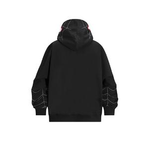 Vente en gros au prix d'usine Spider Web Sweats à capuche rouges zippés Streetwear surdimensionnés personnalisés Sweat à capuche et sweat-shirt unisexe - Product Image 5