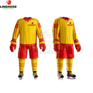 Service OEM en gros, ensembles d'uniformes de hockey sur glace unisexes de taille personnalisée, respirants et absorbant l'humidité, de haute qualité, dernier design - Product Image 5