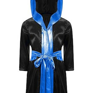 Robe de boxe personnalisée en satin et nylon 2026 avec capuche, logo de combattant personnalisé pour hommes et femmes, respirante et écologique - Product Image 5