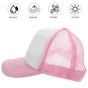 Outdoor Supply 5-Panel <b>Baseball</b> <b>Cap</b> Driver Hat with Jersey Fabric for Sublimation Mesh Fabric for Outdoor Use - Product Image 2