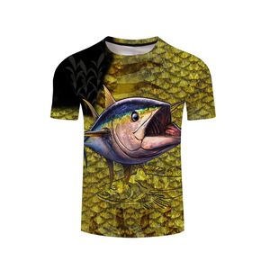 เสื้อตกปลาแขนสั้นสำหรับผู้ชายเสื้อตกปลาแบบระเหิดออกแบบได้เอง - Product Image 3