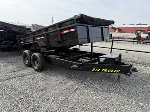 Used Small <b>Farm</b> Tractor Mounted Self 7x14 Dump <b>Trailer</b> 14K GVWR Tandem Axle High Productivity <b>Farm</b> Hauler Bed Construction - Product Image 3