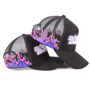 Gorras de camionero con parche bordado de animales totalmente personalizadas, Gorras de camionero deportivas de malla de 5 paneles para exteriores para adultos - Product Image 5