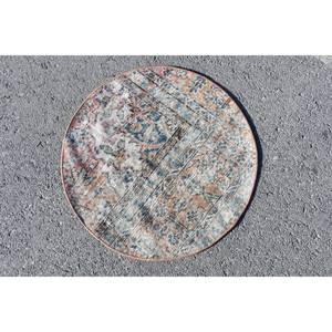 Alfombra Vintage Beige Azul 2,3x2,3 pies Alfombras Turcas - Product Image 4