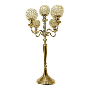 Candelabro de Aluminio Metálico de 5 Brazos con Acabado Dorado en Oferta, para Decoración de Mesa de Boda y Hogar a un Precio Accesible - Product Image 3
