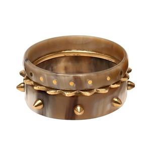 Manchettes, bracelets et bracelets en corne de buffle naturelle, fabriqués à partir de véritable corne de buffle, disponibles dans un assortiment de - Product Image 2