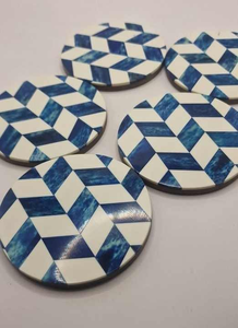 Posavasos con Diseño de Animales Incrustados en Hueso, Hechos a Mano, Duraderos, de Color Natural, Forma Personalizada para Decoración del Hogar, Bodas y Fiestas - Product Image 2