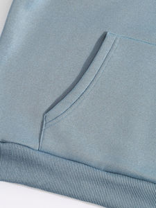 Sudadera con capucha personalizada de alta calidad, Sudadera con capucha recortada de gran tamaño de lana gruesa, sudaderas con capucha de talla grande para hombre - Product Image 3