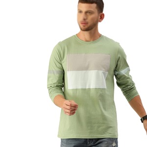 Poids lourd de haute qualité 100% coton T-Shirt pour hommes blanc Anti-rides manches longues impression hommes populaires hommes T-shirts - Product Image 1