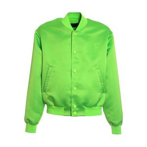 Chaqueta universitaria de satén moderna, chaqueta de béisbol de bombardero personalizada OEM para la colección Otoño Invierno, chaqueta universitaria - Product Image 5