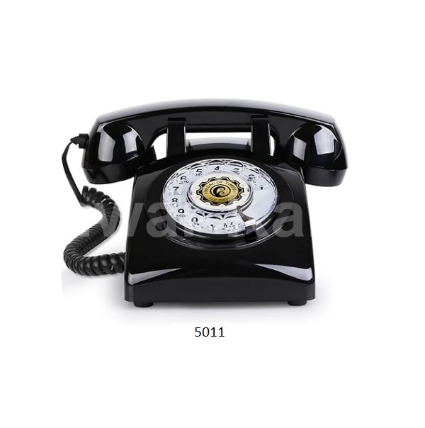 Vintage Rotary Dial Phone Old Landline Retro Phones with Mechanical Ringer for Home Office Desk