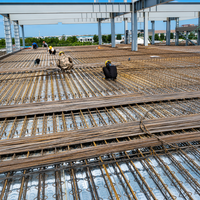 Plateau de treillis en acier pour la construction de centres commerciaux, solution d'assemblage rapide pour le support de plancher en béton armé