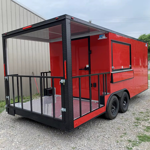 8,5x20 BBQ Porch Food Trailer 7 pies Altura interior 13.500 BTU A/C Agua y electricidad PKG 2023 Calidad Concesión de carga - Product Image 1