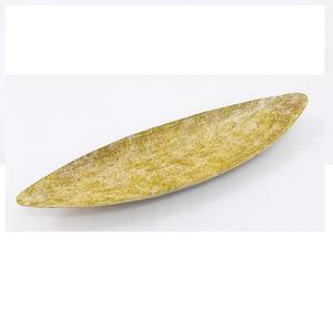 Plateau de service alimentaire de qualité supérieure en fer, forme de feuille d'or, design moderne, taille personnalisable, logo, pour fruits secs - Product Image 2