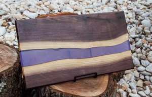 Hot Selling Creative Natural Mango Wood And Resin Cheese <b>Board</b> Wooden Chopping <b>Board</b> For Home Hotel Restaurant Kitchen <b>Tool</b> - Product Image 4