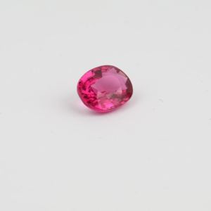Rubellite พลอยสีชมพูธรรมชาติทรงไข่ตัดหินอัญมณีหลวมไม่ให้ความร้อน - Product Image 2