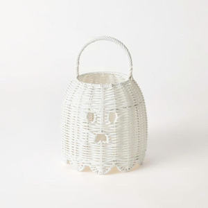 Panier en rotin tressé de style lanterne, conçu pour le stockage décoratif d'Halloween, en matériau osier, par un fabricant vietnamien OEM ODM - Product Image 1