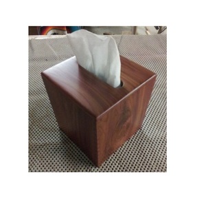 Caja de pañuelos de madera de gran calidad, diseño antiguo, caja de pañuelos de forma cuadrada hecha a mano para utensilios de cocina, caja de pañuelos - Product Image 1