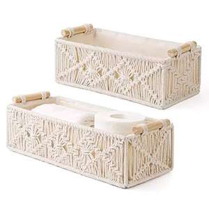 Organizador de servilletas de macramé tejido a mano de estilo bohemio, cubierta de caja de pañuelos de forma cuadrada para decoración del hogar - Product Image 5