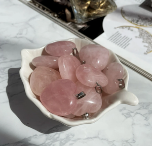 Pendentif coeur en quartz rose naturel en argent sterling 925 de haute qualité par cristal alif et agate - Product Image 6