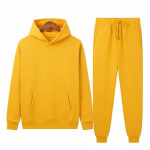 Conjunto Deportivo de Hombre, Sudadera con Capucha y Pantalones Jogger, 100% Algodón, Impresión de Logotipo Personalizada, Corte Regular, Transpirable, para Invierno - Product Image 1