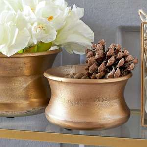 Elements Embossed Metal <b>Gold</b> <b>Vase</b> Modern Tabletop Decor Aluminium Flower <b>Vase</b> For Restaurants - Product Image 2