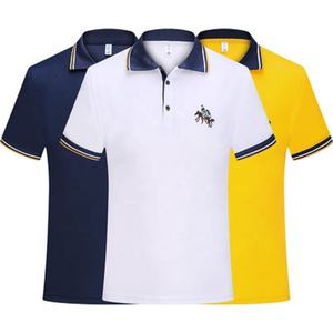 Chemises pour hommes à manches courtes 100% coton tricoté imprimé séchage rapide design découpé style décontracté golf broderie logo personnalisé - Product Image 1