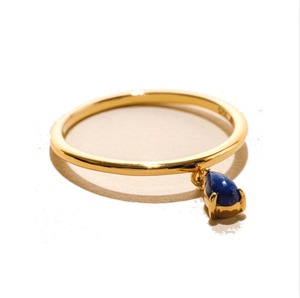 Premium S925 14K <b>Gold</b> Plated Natural Lapis <b>Ring</b> Thailand Factory Direct Handmade Jewelry Manufacturer Wholesale OEM ODM Retail - Product Image 1