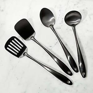 Utensilio plateado con mango colgante de madera para restaurante y boda, herramienta de cocina y servicio, juego de cuchara de servicio - Product Image 6