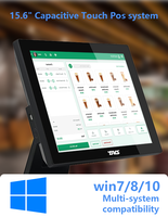 Terminal de point de vente tout-en-un à écran tactile unique de 15,6 pouces, moins cher, pour les entreprises, les supermarchés, caisse enregistreuse, I5 4ème génération, 8 Go