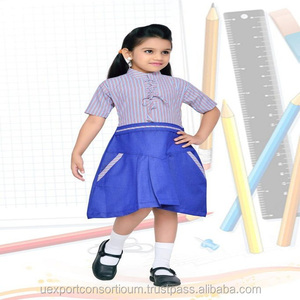 ชุดเดรสใส่ไปโรงเรียนสำหรับเด็กเดรสเอี๊ยมแขนสั้นโลโก้ตามสั่ง - Product Image 4