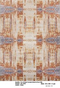 Wool Silk Hand Knotted Oriental Floral High Pile Carpet 8x8 <b>Rugs</b> 8x10 Feet Ready Stock Available From India at Factory Price - Product Image 3