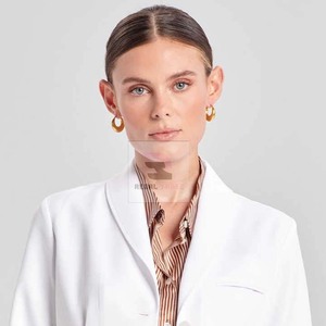 Bata de laboratorio de algodón tejida cómoda y duradera hecha a medida al por mayor para uniformes de hospital - Product Image 4