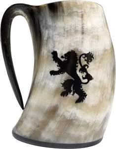 Corne à boire viking de qualité supérieure, tasse en céramique d'agate polie, unique et élégante - Product Image 4