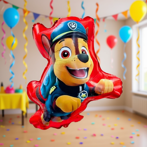 Palloncino in lamina metallizzata Paw Patrol Chase 56x68 cm, decorazione per feste per bambini, confezione da 2 pezzi - Product Image 3