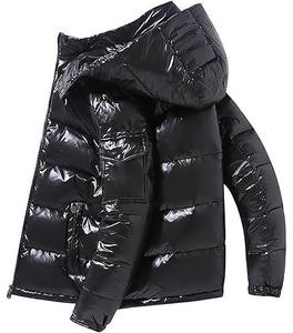 Vestes d'hiver pour hommes de haute qualité, personnalisées en gros, couleur unie, coupe-vent, respirantes, matière polyester/coton sur le devant - Product Image 4