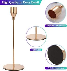 Bougeoir unique en métal au design élégant pour les décorations de la maison pour Noël et Pâques-Disponible en vrac - Product Image 2