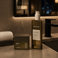 Ensemble de soins de la peau de luxe en marque privée, flacon de lotion en verre triangulaire 100 ml 120 ml, pot de crème pour le visage, emballage de beauté haut de gamme en gros
